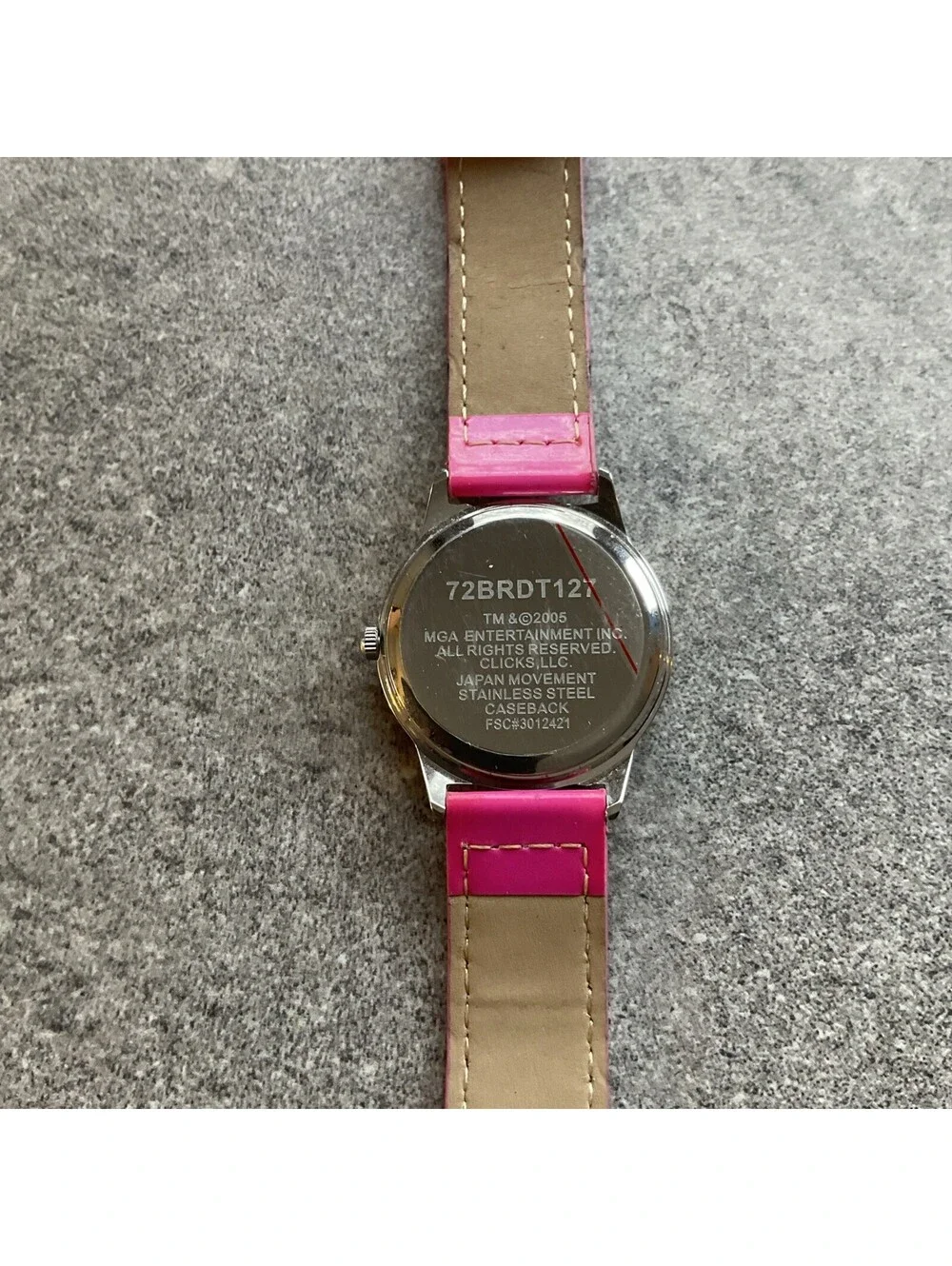 Bratz Womens Watch 31mm Case Pink Band 2005 Vintage Quartz Analog Three Hands B
